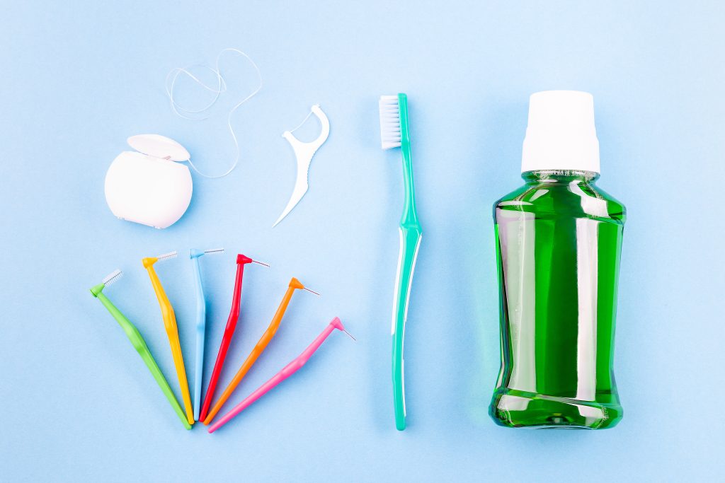 Tooth care and oral hygiene products. Dental floss, 