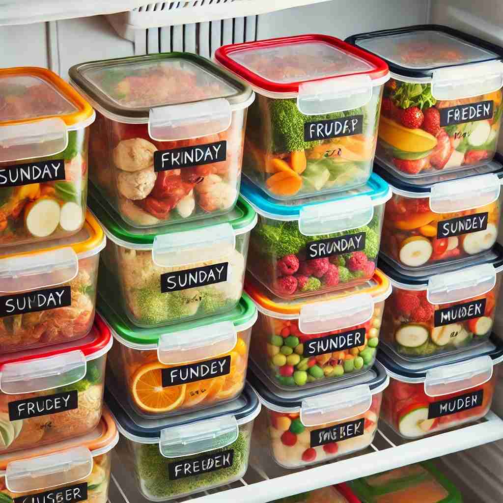 Leftovers stored in containers for meal prep and budget savings